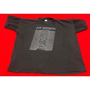 Joy Division Unknown European? rare Graphic T Shirt Black Cotton Band Tee